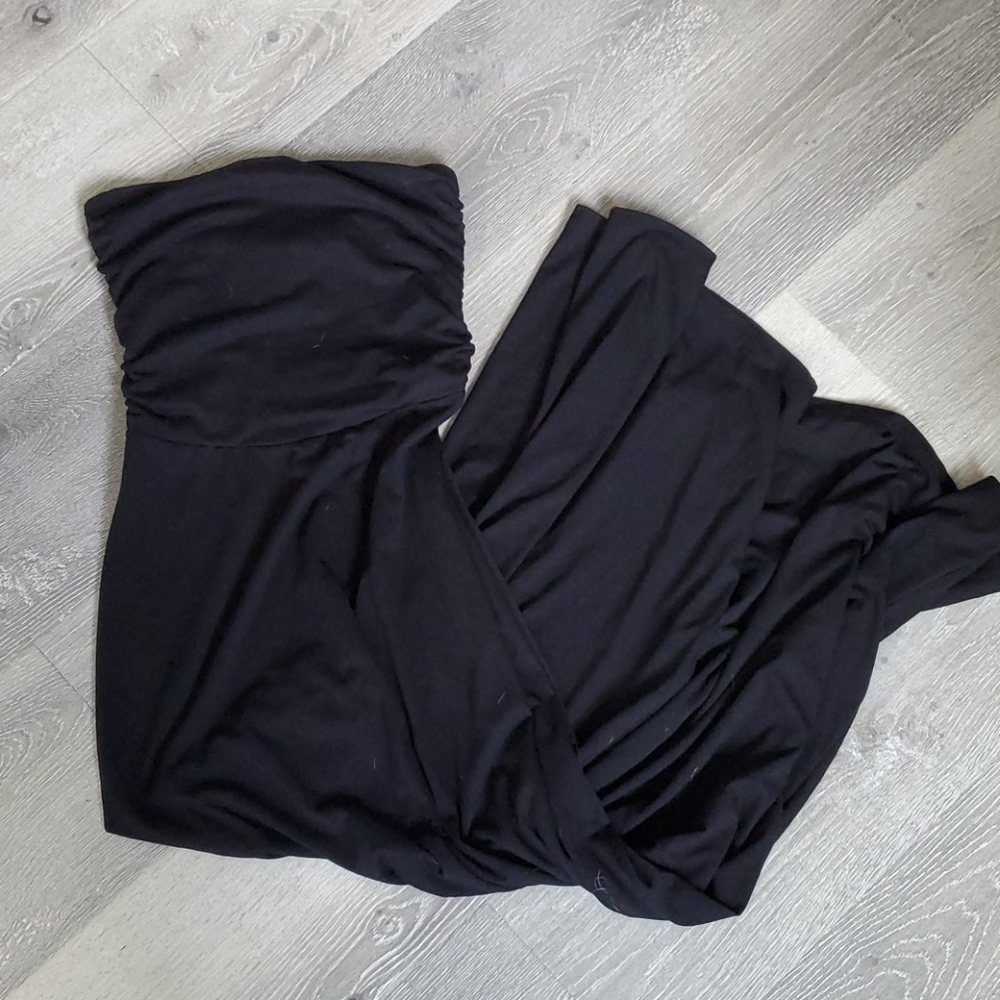 Strapless Black Maxi